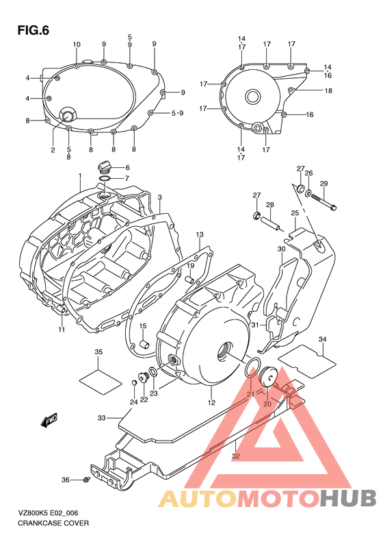 Crankcase cover ass`y  (v
