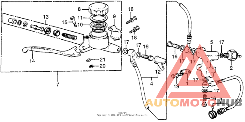 Master cylinder + brake hose