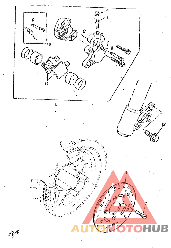 Front brake. caliper