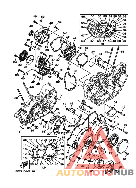 Crankcase cover ass`y  (v