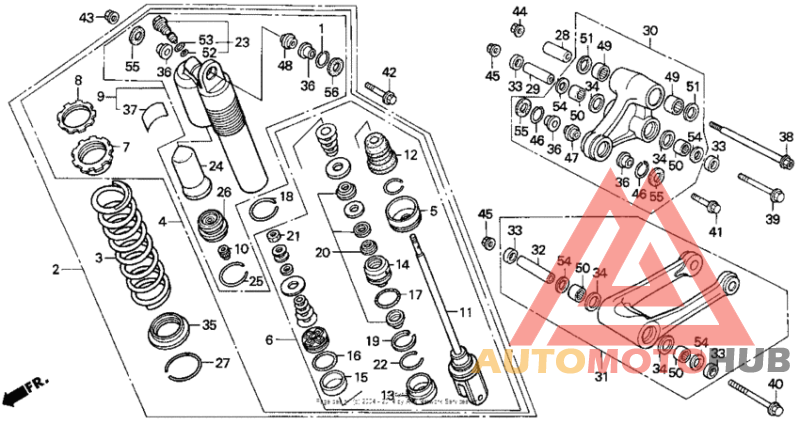 Rear shock absorber 94