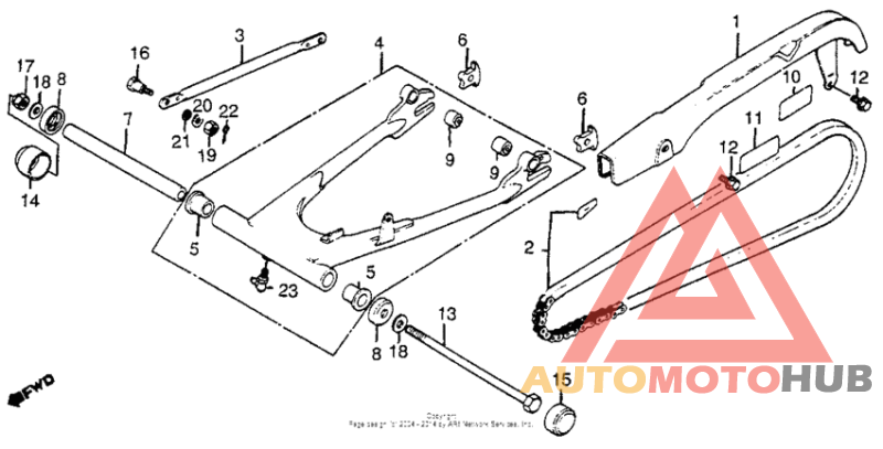 Swingarm + chain case