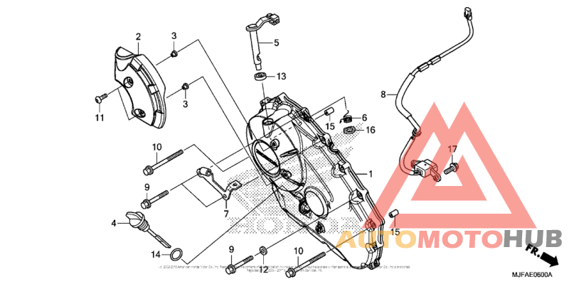 Правая крышка картера