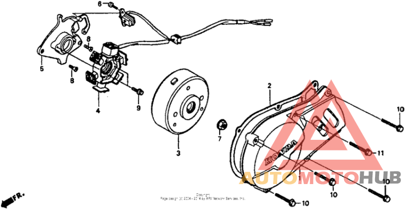 Left crankcase cover 93-94