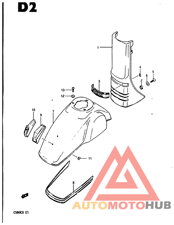 Frame head cover - front fender
