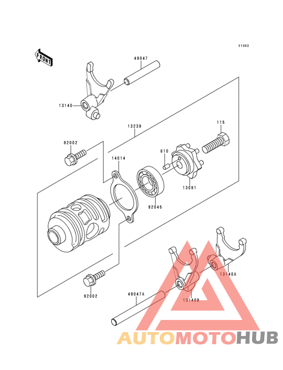 Change drum/shift fork