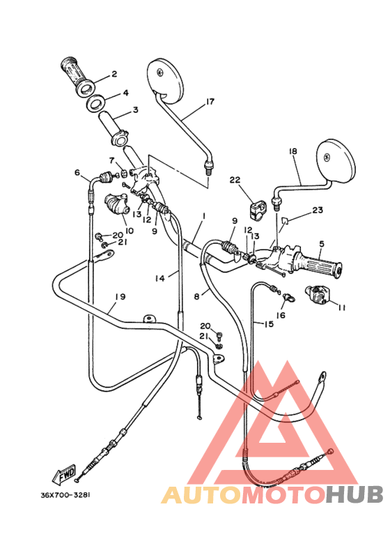 Рулевой рычаг кабель
