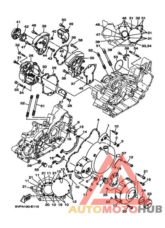 Crankcase cover ass`y  (v