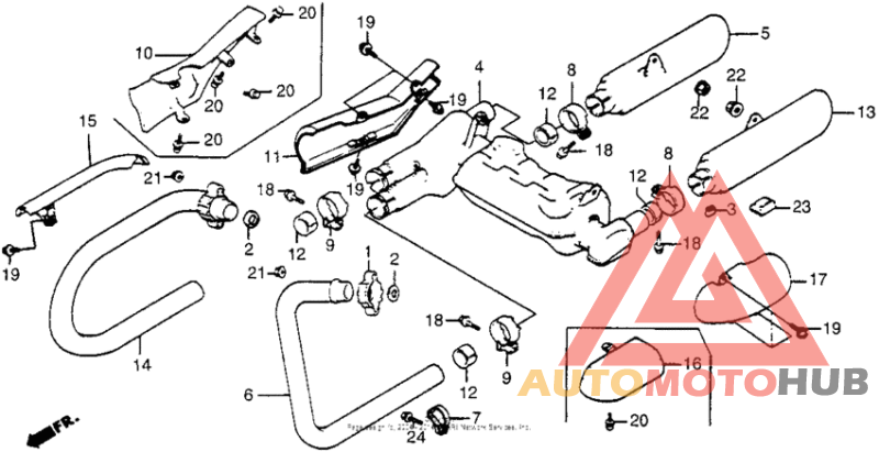 Vt500c muffler