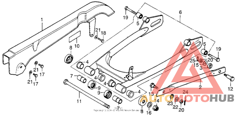 Swingarm + chain case
