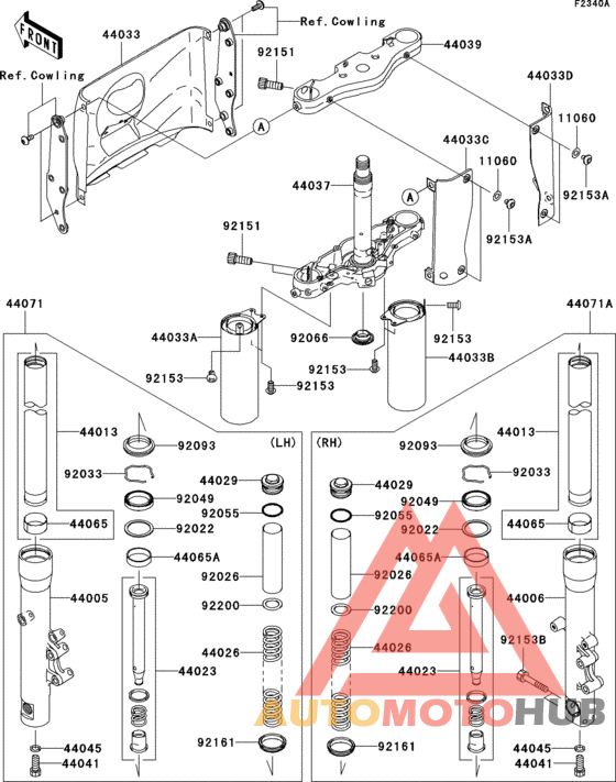 Front fork(d7f/d7fa/d8f/d8fa)