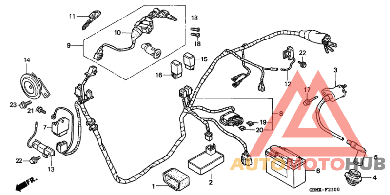 Wire harness/ ignition coil/battery