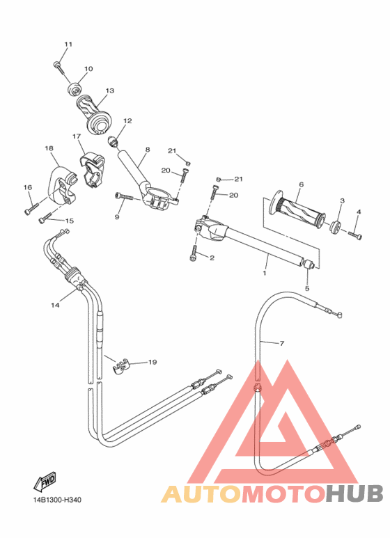 Steering handle & cable
