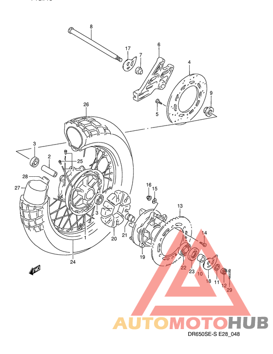Rear wheel complete assy