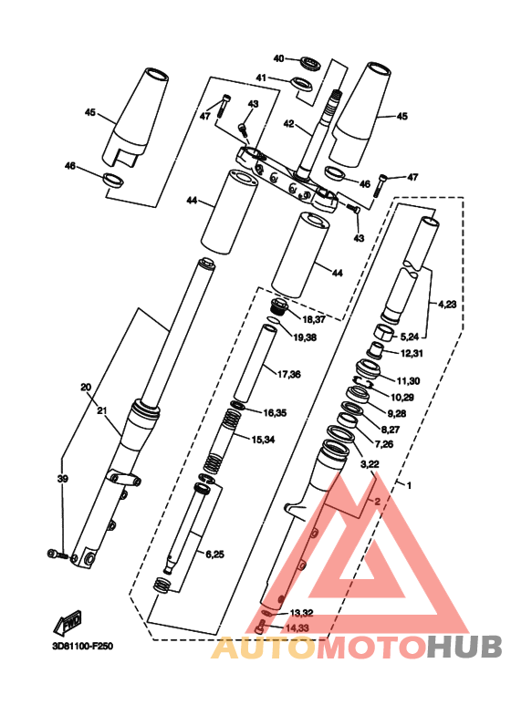 Вилка передней оси