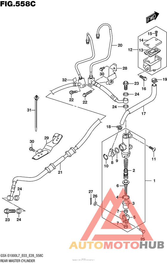 Rear Master Cylinder (Gsx-S1000Al7 E28)