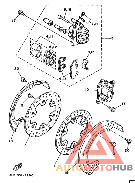 Front brake. caliper