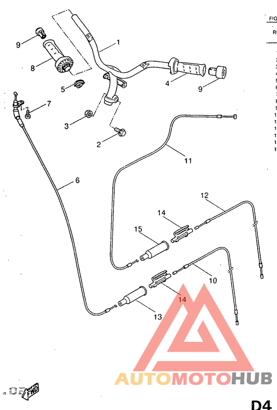 Steering handle. cable