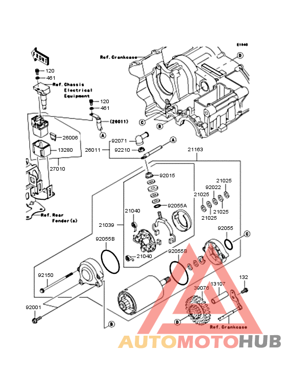 Starter motor/starter clutch