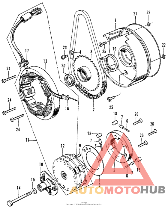 Starting clutch + alternator