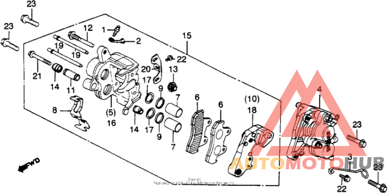 Front brake caliper 82