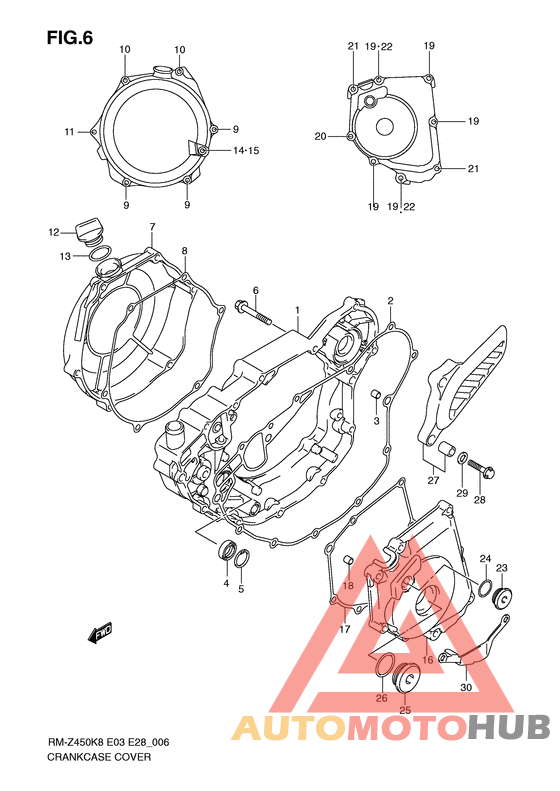 Crankcase cover ass`y  (v