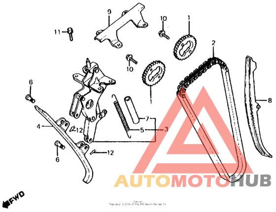 Cam chain + tensioner