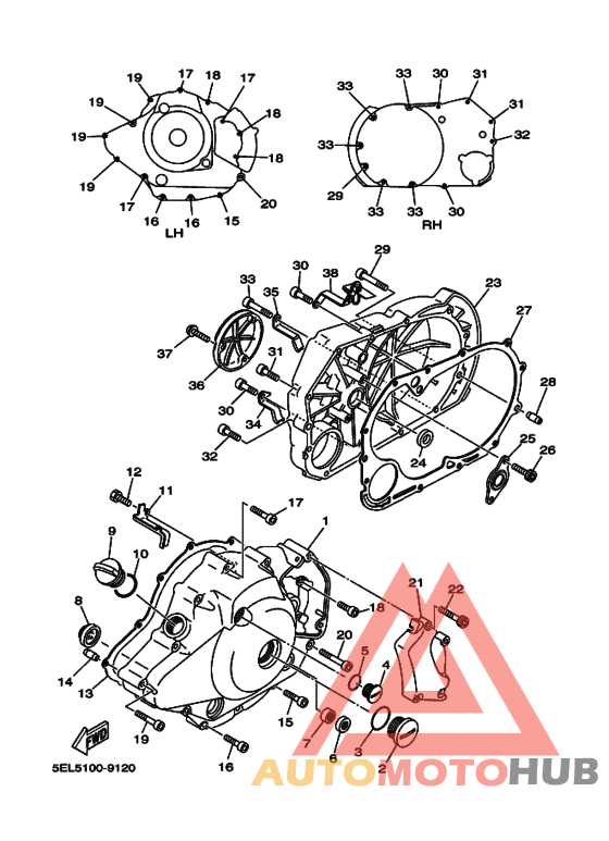 Crankcase cover ass`y  (v