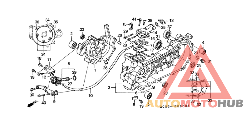 Crankcase/oil pump