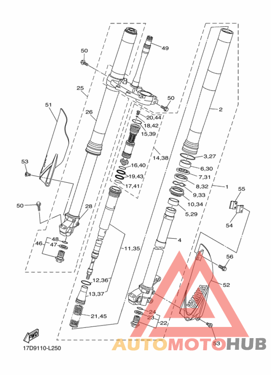 Вилка передней оси