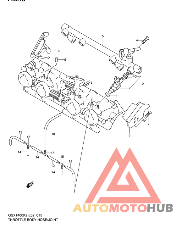 Throttle body hose/joint