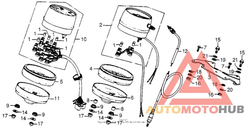 Speedometer + pilot box
