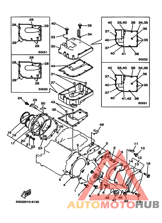 Crankcase cover ass`y  (v