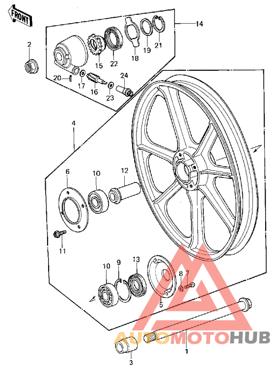 Front wheel/hub