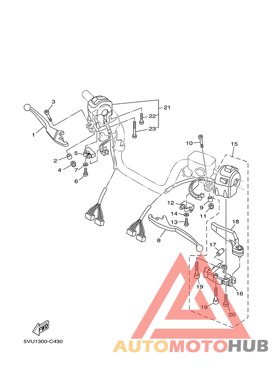 Handle switch. lever
