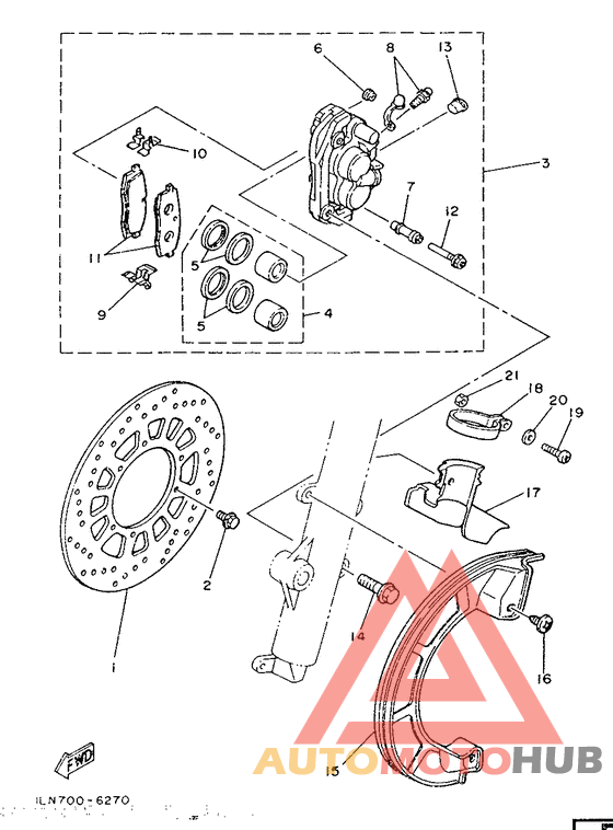 Front brake. caliper