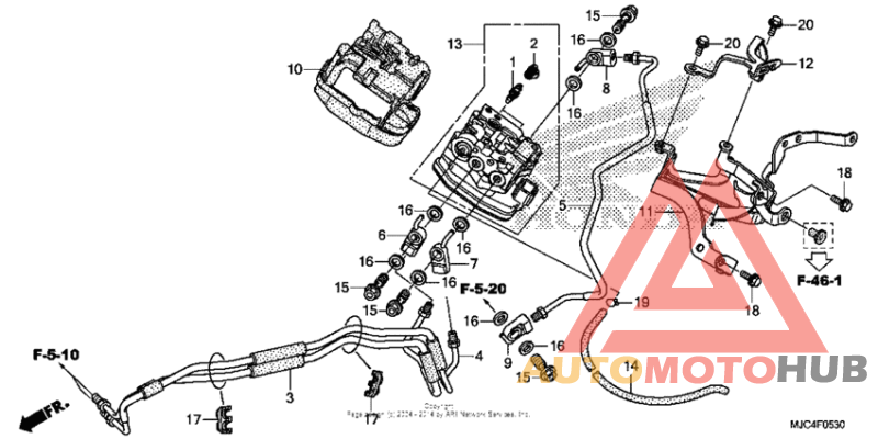 Front valve unit (cbr600ra)