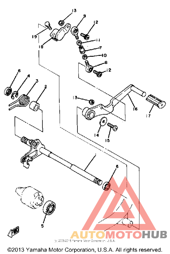 Shift shaft pedal
