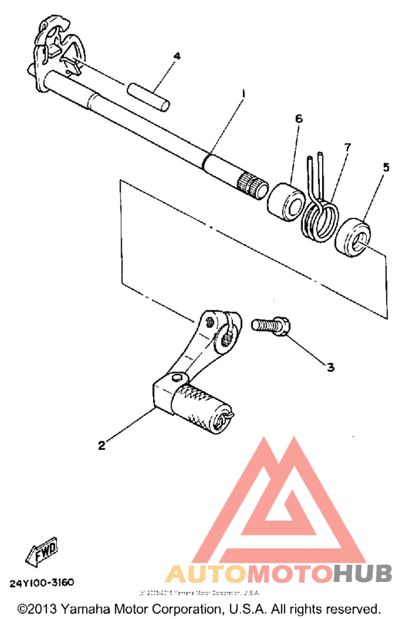 Shift shaft pedal