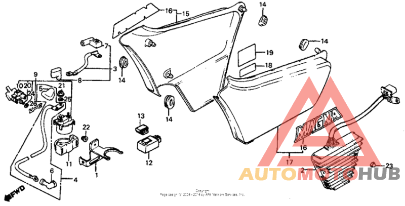 Side cover + rectifier 84