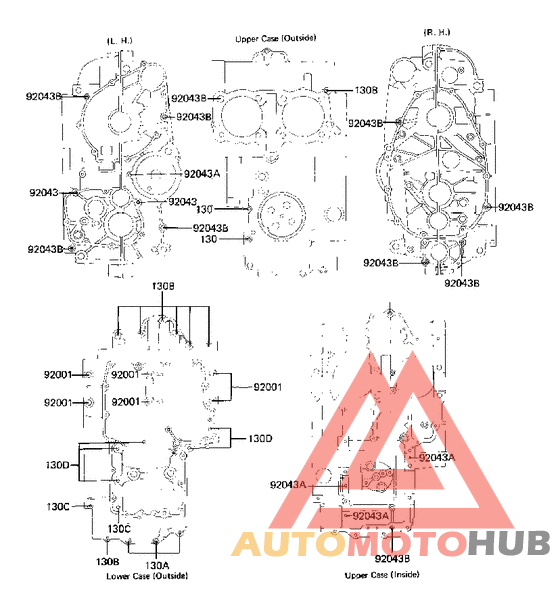 Crankcase bolt & stud pattern
