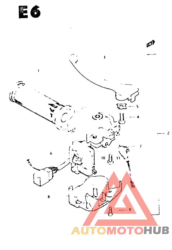 Rear brake lever - switch