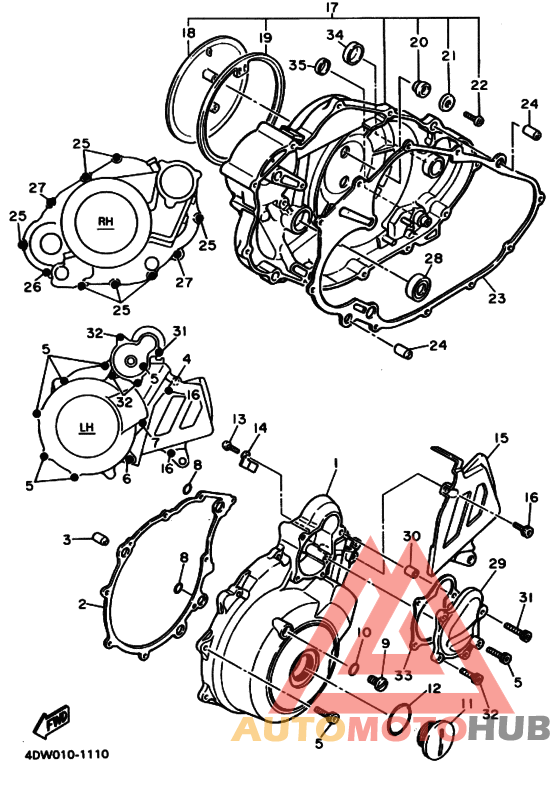 Crankcase cover ass`y  (v