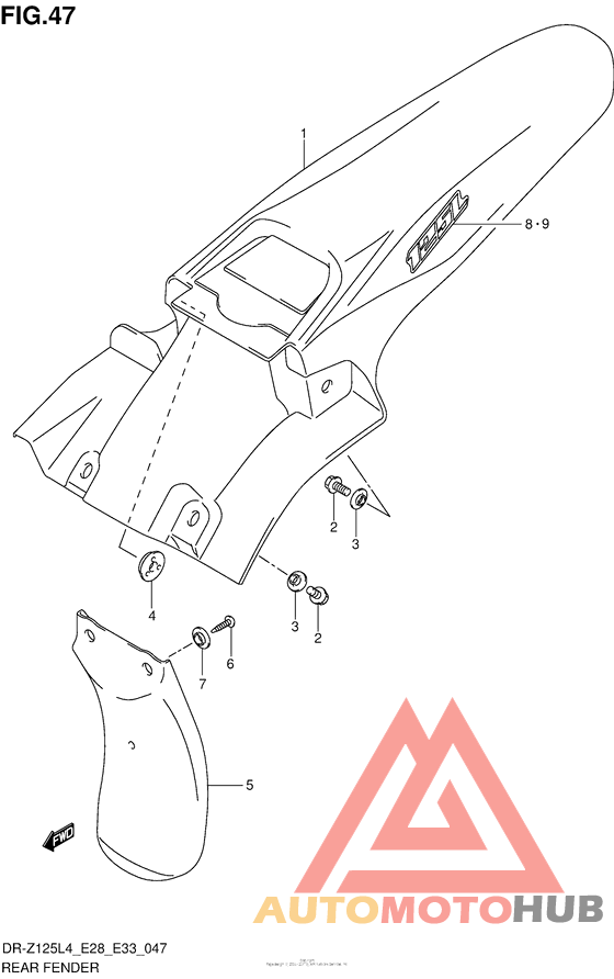 Rear Fender (Dr-Z125Ll4 E28)
