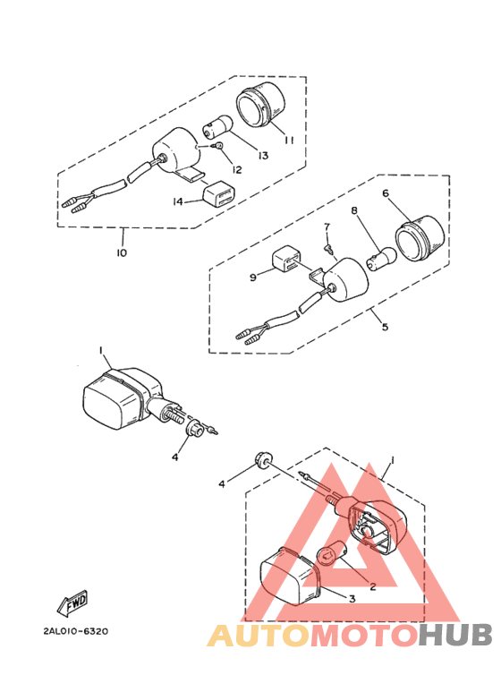 Rear flasher light assy