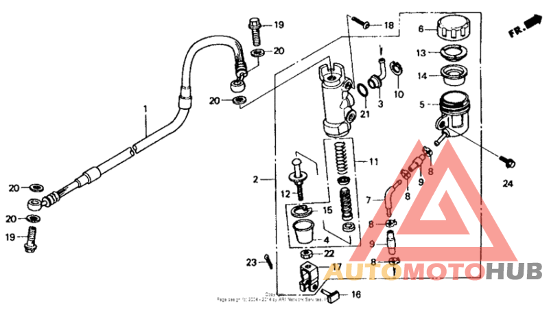 Rear brake master cylinder 91-92