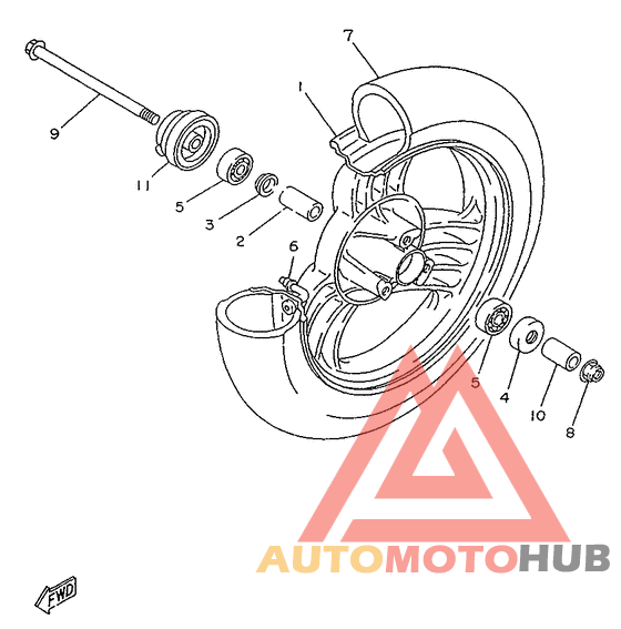 Переднее колесо