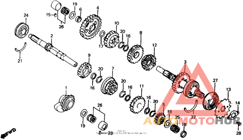 Rear balancer + transmission 81-82