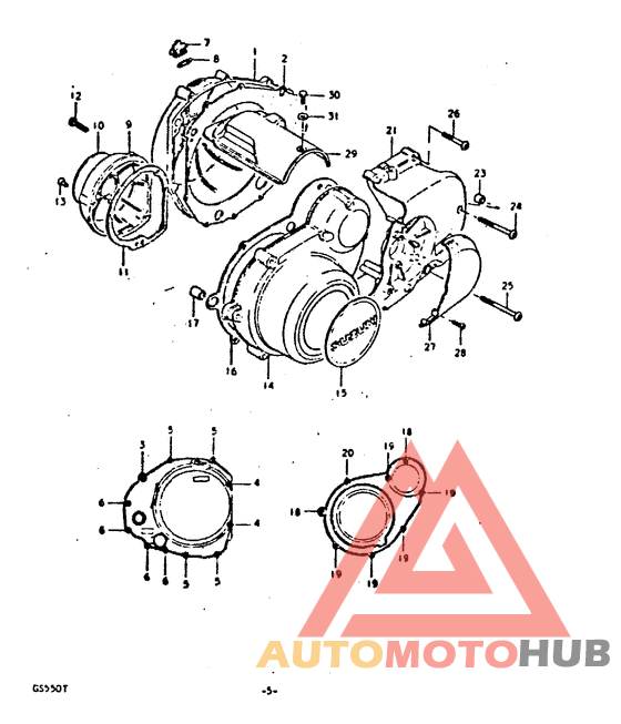 Crankcase cover ass`y  (v