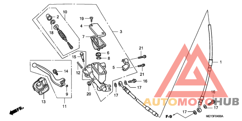 Fr. brake master cylinder